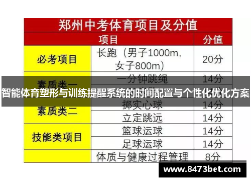 智能体育塑形与训练提醒系统的时间配置与个性化优化方案